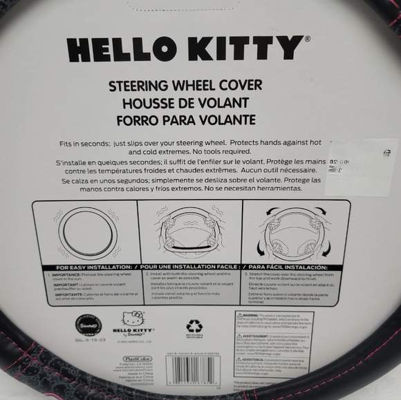 Hello Kitty Collage Speed Grip Car Truck Suv Steering Wheel Cover Brand New - Picture 4 of 5
